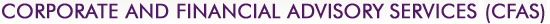 corporate and financial advisory (cfa)